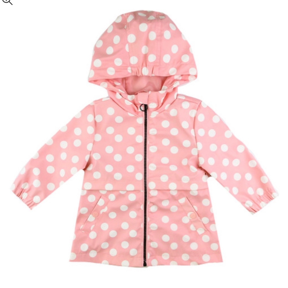 Like New Urban Republic Pink Polka Dot Raincoat - Size 2T